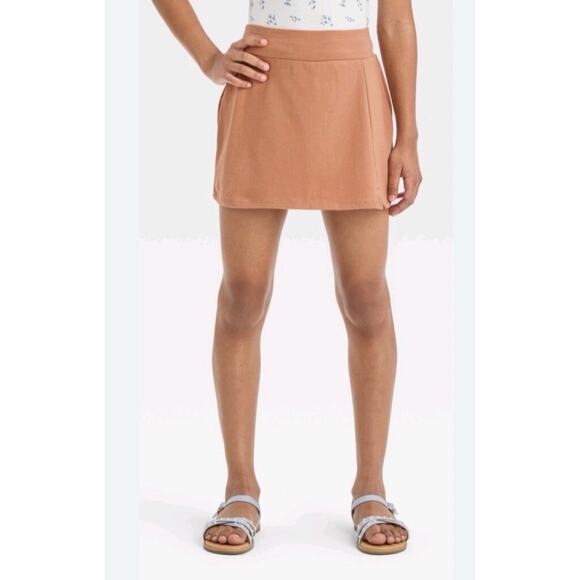 Art Class Girls Skort In Clay Brown Size Xl 14 Built In Biker Shorts New - Picture 1 of 8